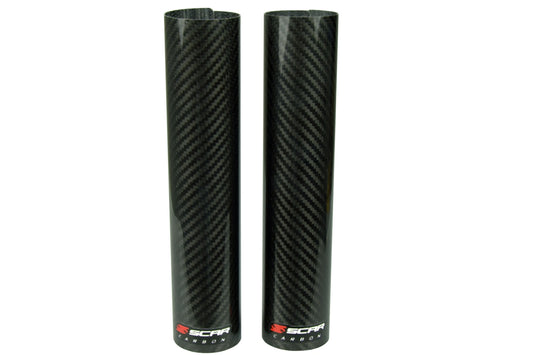 Self-adhesive fork lower tube guards carbon 240x52 mm