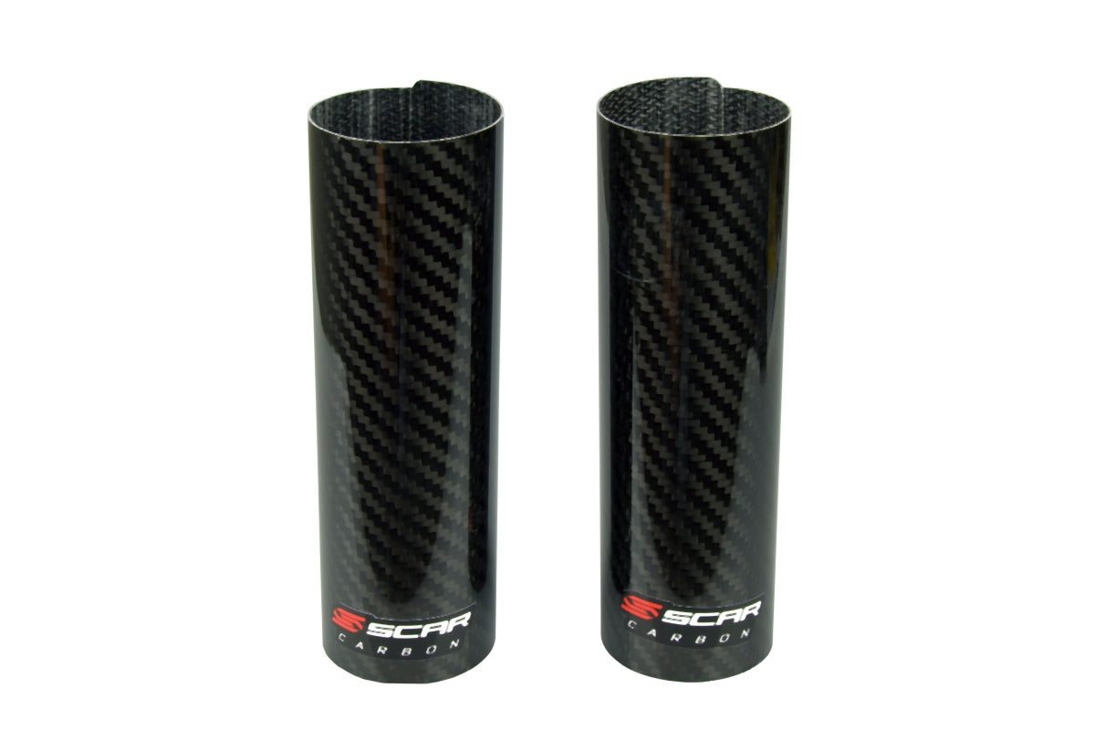 Self-adhesive fork upper tube guards carbon 160x52 mm
