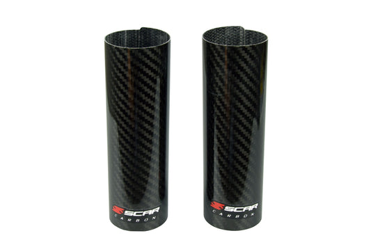 Self-adhesive fork upper tube guards carbon 160x52 mm