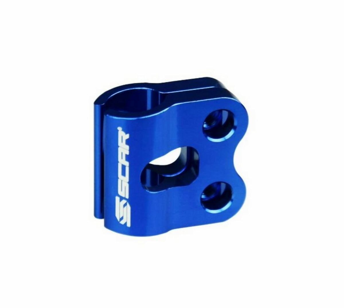 Front brake hose clamp Yamaha/Honda/Kawasaki/Suzuki/Fantic blue color