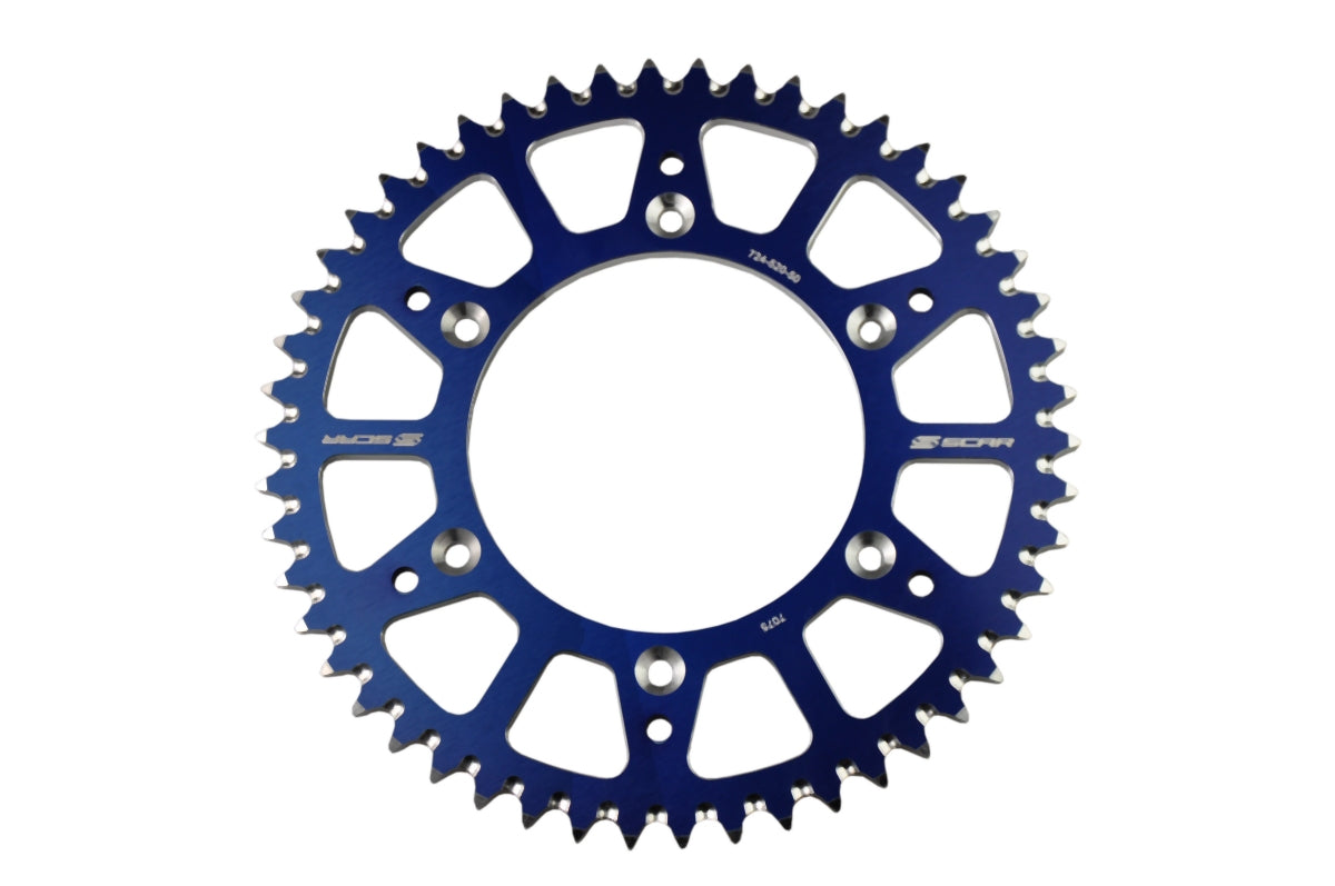 Rear sprocket aluminum 27050 Fantic XX/XE/XEF 21-25, Yamaha YZ/YZF/WR, YZ125/250 99-25, YZ250F 01-25, YZ450F 03-25 blue color