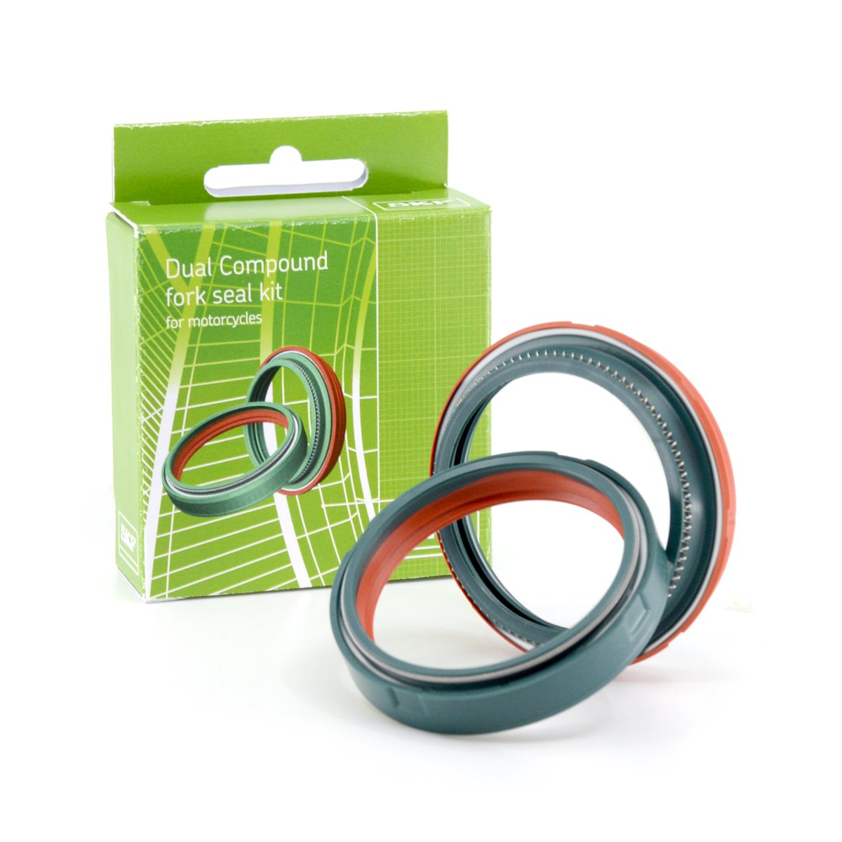 Set (1 fork leg) front fork seals (oil and dust) Dual Compound WP 43 mm