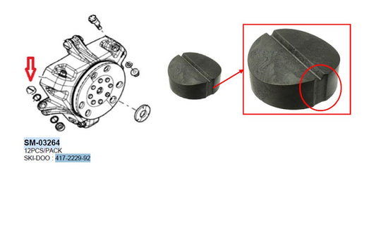 Clutch slipper washers Lynx Ski-Doo Grand Touring 600 LE, MXZ 600 10-18, GSX 600 LE, SE 09-15, 49 Ranger 600 11-12, 69 Yeti R-Army 14-18, Xtrim 600 10-15, Renegade 600 X 10-19 (OEM: 417-2229-92) 1 pc snowmobile