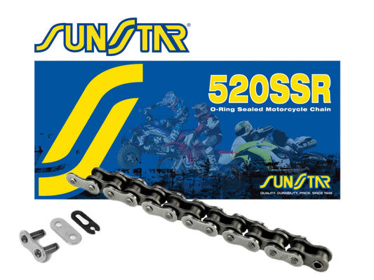 Drive chain 520SSR-118N (520V) up to 400 cc (O-ring) natural color, made in Japan