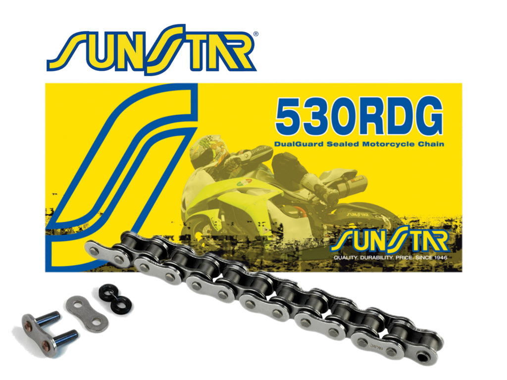 Drive chain 530RDG-114N (530VX3) up to 1000 cc (DG ring) natural color, made in Japan