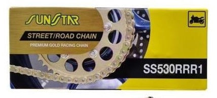 Drive chain 530RRR1-114G (530ZVMX2) up to 1400 cc (XW ring) 48.00 kN, gold, replaces SS530RTG1-114G, made in Japan