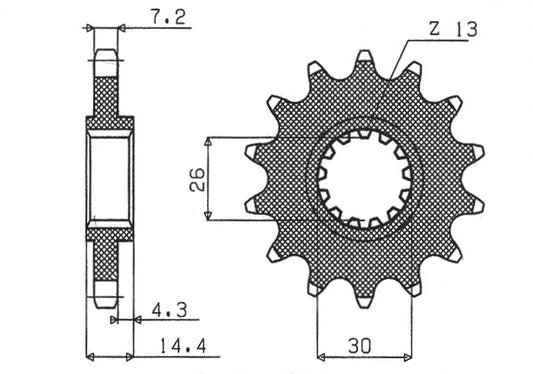 Front sprocket 2047 15T Honda CB 750F2 92-00 (JTF1332.15) chain 525 (204715JT)