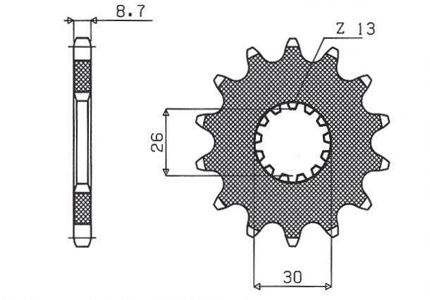 Front sprocket 2090 19T Triumph Daytona 955, Sprint ST, Sprint GT (JTF1180.19) chain 530 (209019JT)