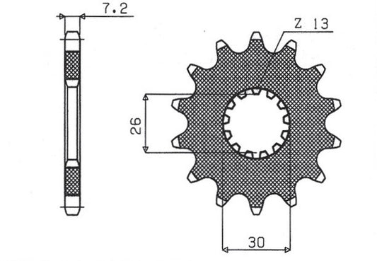 Front sprocket 2130 18T Triumph 800, 865 Bonneville 03-12 (JTF1183.18) chain 525 (213018JT)