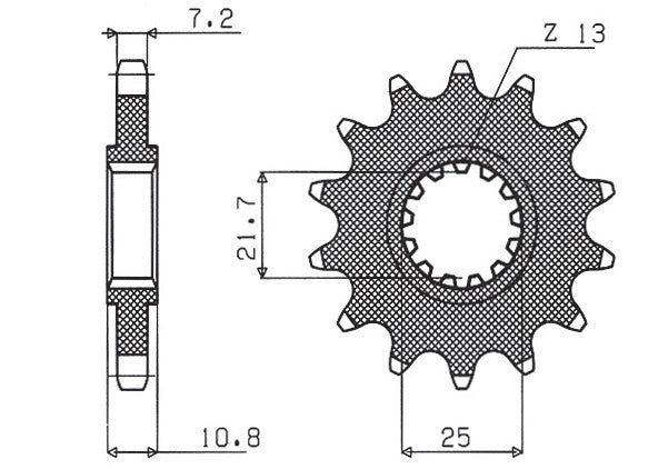 Front sprocket 2142 17T Yamaha TDM 850 96-00 (JTF1586.17) chain 525 (214217JT)