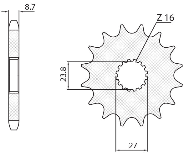 Front sprocket 2190 18T Suzuki GSX-R 1300 09-13 (JTF423.18) chain 530 (219018JT)