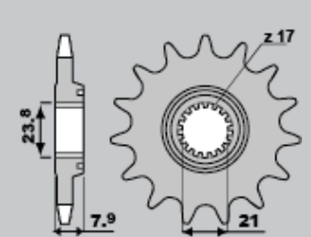 Front sprocket 2320 13T Honda CRF 250R 18-23 (JTF1344.13) chain 520 (232013)