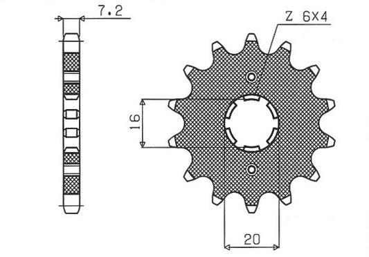Front sprocket 263 13T Suzuki RM 80, 85, Yamaha XT 125 R, X (JTF1263.13) chain 428 (26313JT)