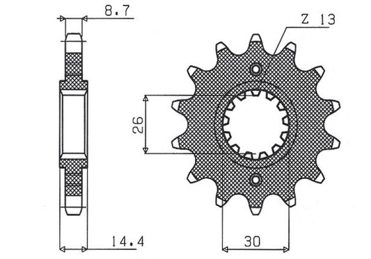 Front sprocket 339 17T Honda CBR 1100 XX 97-07, CBR 1000F (JTF339.17) chain 530 (33917JT)