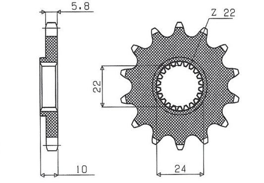 Front sprocket 402 16T BMW F 650 94-13, Aprilia Pegaso 650 98-04 (JTF402.16) chain 520 (40216JT)