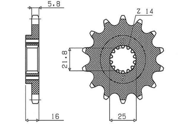 Front sprocket 490 15T Ducati Monster 600, 750, 900 (JTF736.15) chain 520 (49015JT)