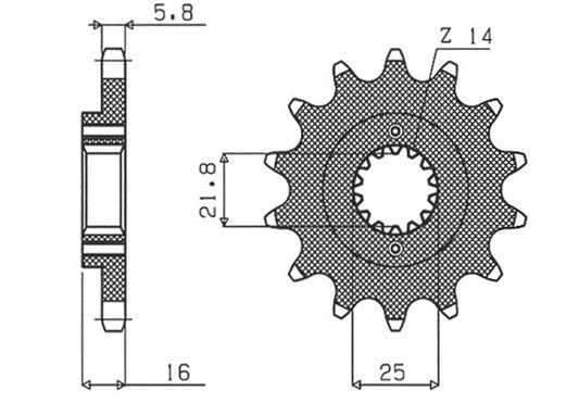 Front sprocket 490 15T Ducati Monster 600, 750, 900 (JTF736.15) chain 520 (49015JT)