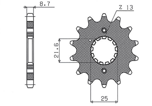 Front sprocket 513 17T Suzuki GSX-R 1000, 1300, TL 1000 (JTF513.17) chain 530 (51317JT)