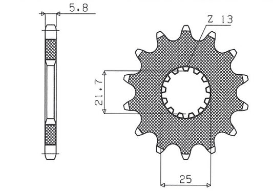 Front sprocket 565 16T Suzuki GS500E 89-93 (JTF565.16) chain 520 (56516JT)