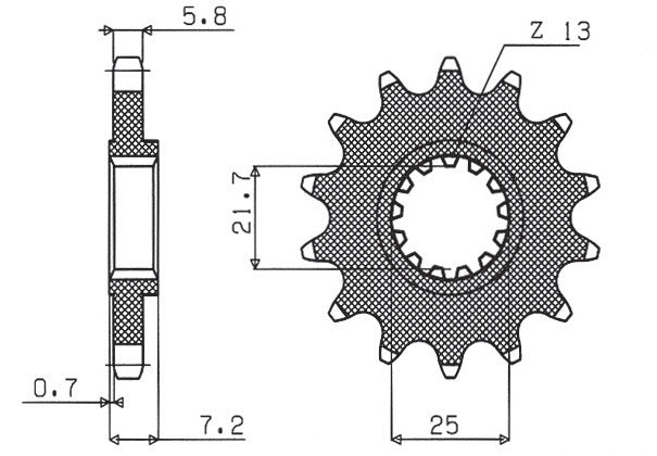 Front sprocket 585 16T Yamaha XTZ 750 90-98 (JTF578.16, JTF1536.16) chain 520 (58516JT)