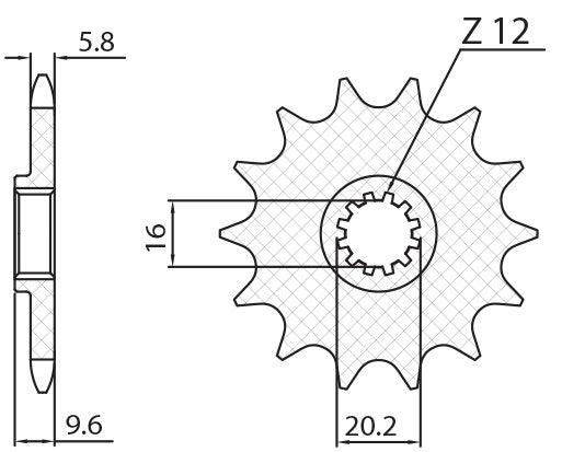 Front sprocket 7005 13T KTM SX 65 98-18 (JTF1906.13) chain 420 (700513JT)