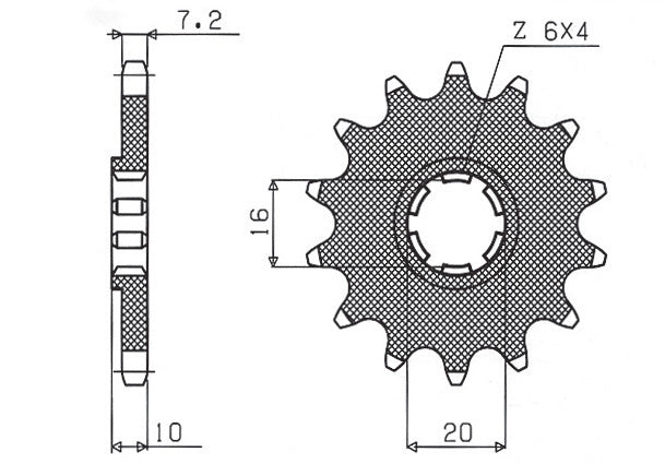 Front sprocket 799 14T Suzuki GZ 125 98-11 (-1), GN 125, VL 125 Intruder (JTF410.14) chain 428 (79914JT)