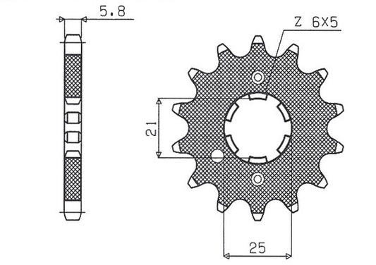 Front sprocket Ducati Monster 900 00-02 (JTF736.15) chain 520 (STD.)