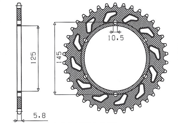 Rear sprocket 866 48T Yamaha XJ 600 Diversion 95-03 (JTR855.48) chain 520 (86648JT)