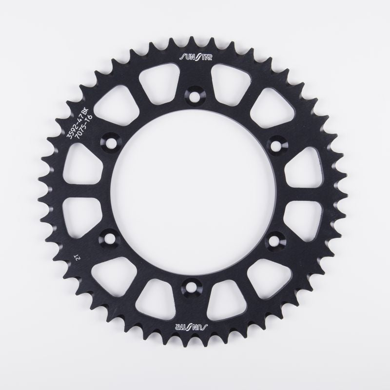 Rear sprocket aluminum (ergal) 289 45T Honda CR 125R 83-08, Beta RR 2T Enduro 250 13-25 chain 520 (28945JT) black color