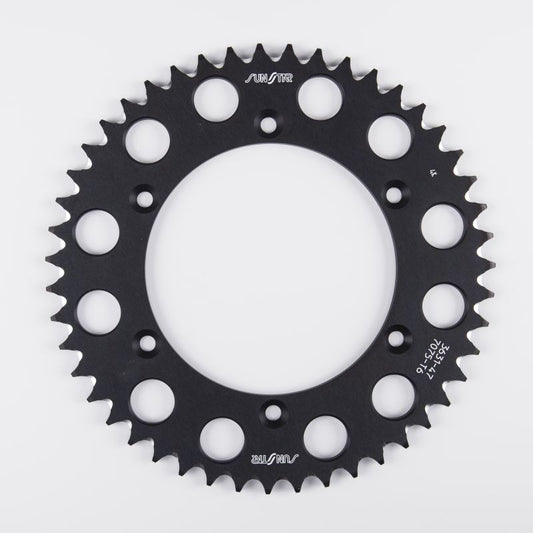 Rear sprocket aluminum (ergal) 820 51T Cagiva WMX 125 89-92, GasGas EC 125 00-11 chain 520 (82051JT) black color