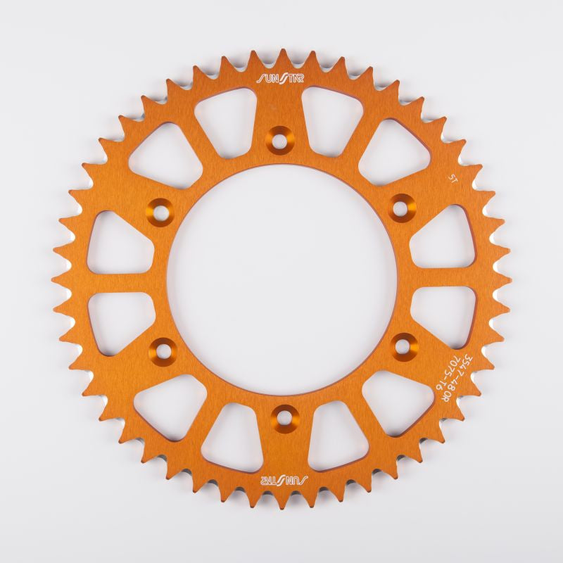 Rear sprocket aluminum (ergal) 899 48T Husaberg TE 125 12-14 chain 520 (89948JT) orange color