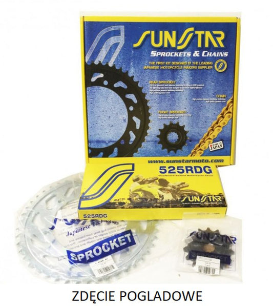 Drive kit Suzuki GSX-R 750 06-10 Standard (17/45/116) up to 900 cc (SUN40417/SUN1-4499-45/SS525RDG-116N), made in Japan