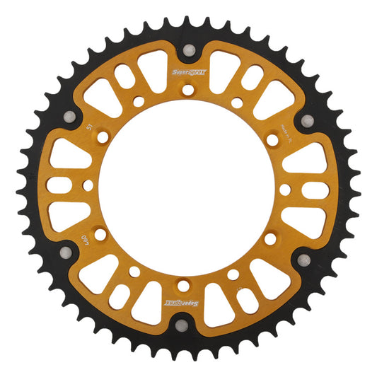 Rear sprocket 489 51T Stealth (steel-aluminum) Kawasaki KX, KX-F 1984-2018 (JTR460.51) gold