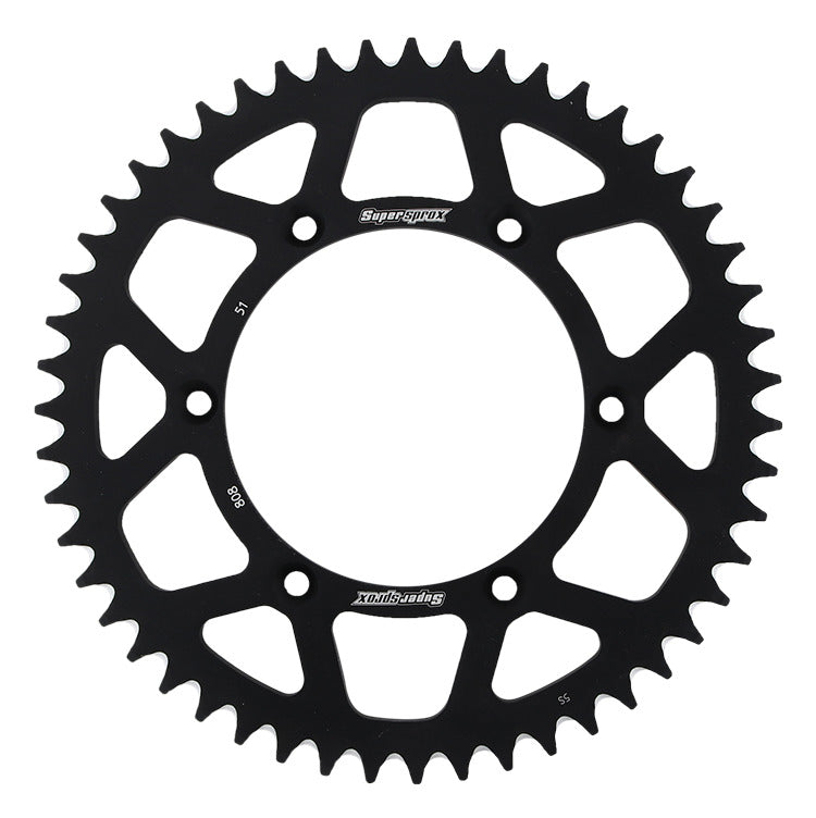 Rear sprocket aluminum 7075-T6 (ergal) 808 51T Suzuki RM, RM-Z (JTR808.51) black
