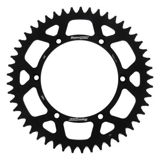 Rear sprocket aluminum 7075-T6 (ergal) 489 49T Kawasaki KX, KX-F 1984-2018 (JTR460.49) black