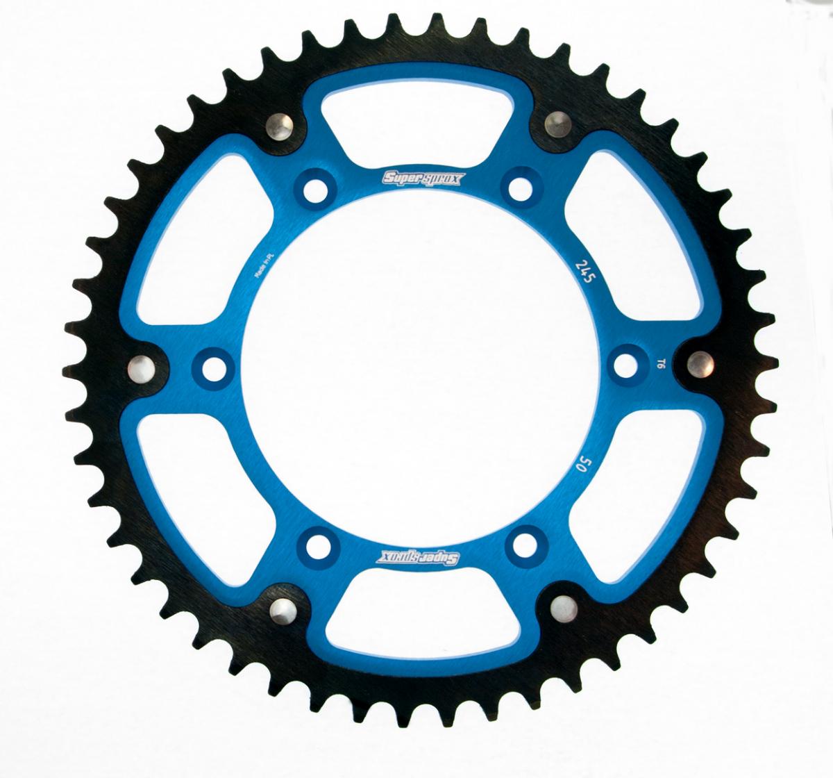 Rear sprocket 270 50T Stealth (steel-aluminum) Yamaha YZ, YZ-F 1999-2018 blue