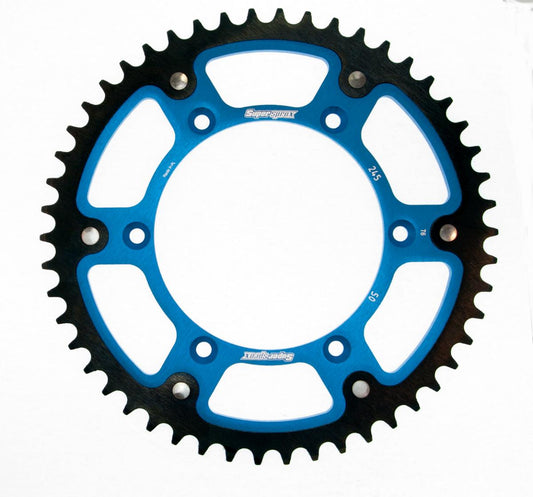 Rear sprocket 270 50T Stealth (steel-aluminum) Yamaha YZ, YZ-F 1999-2018 blue