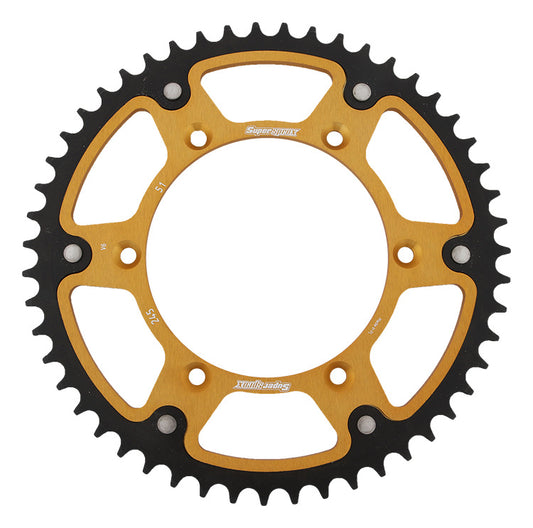 Rear sprocket 270 51T Stealth (steel-aluminum) Yamaha YZ, YZ-F 1999-2018 (JTR251.51) (JTR245/2.51) gold