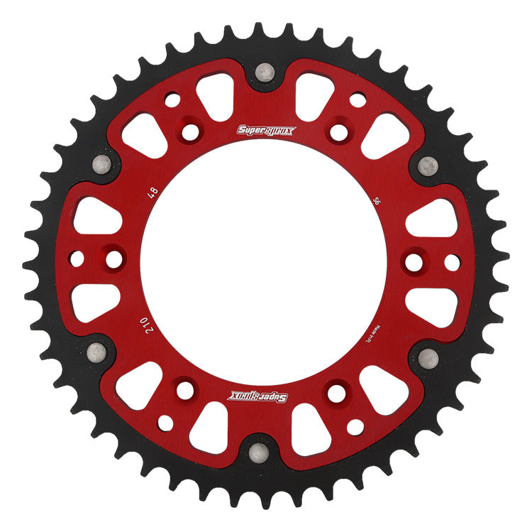 Rear sprocket 289 48T Stealth (steel-aluminum) Honda CR, CRF 1983-2022, Beta RR 250, 300 2013-2022 (JTR210.48) red