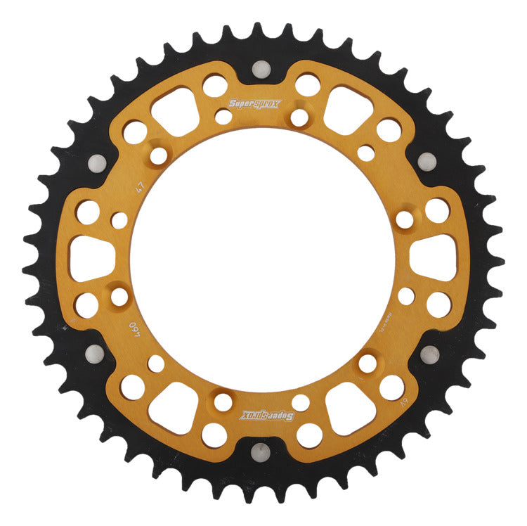 Rear sprocket 489 48T Stealth (steel-aluminum) Kawasaki KX, KX-F 1984-2018 (JTR460.48) gold
