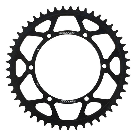 Rear sprocket 489 49T Kawasaki KX, KX-F 1984-2018 (JTR460.49) black, steel
