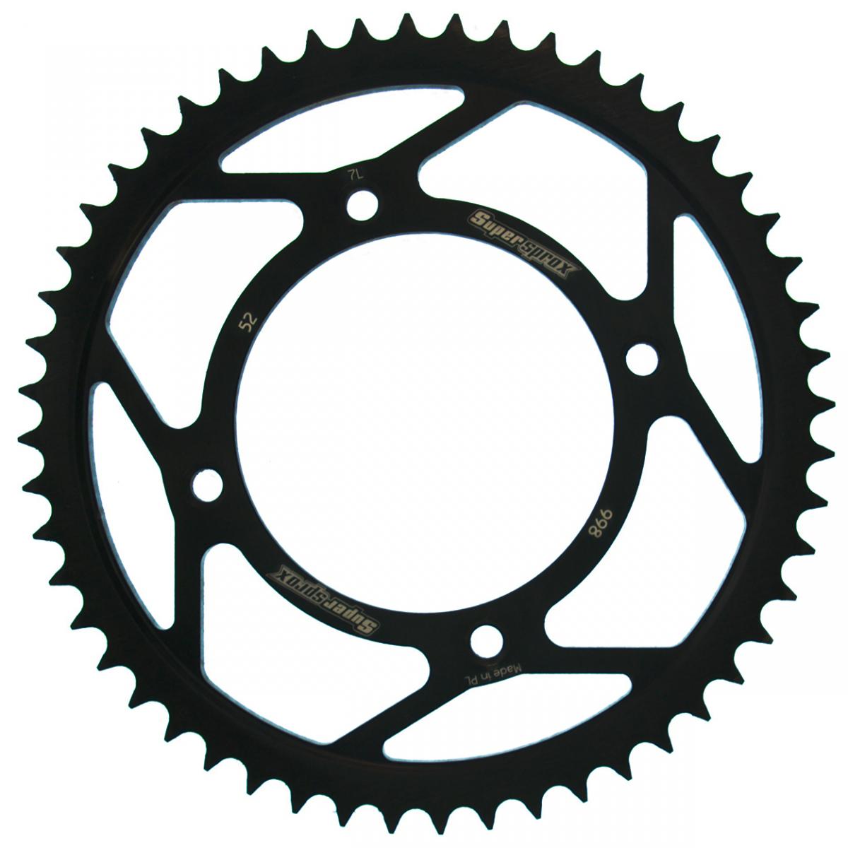 Rear sprocket 798 52T Suzuki RM 85 2002-2012, Yamaha YZ 80, 85 (JTR798.52) chain 428, black, steel