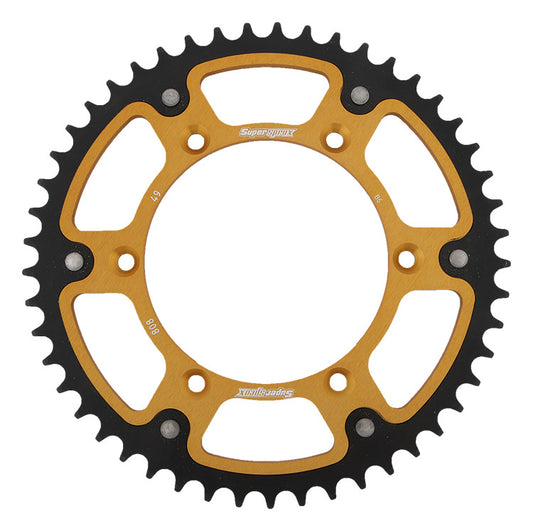 Rear sprocket 808 49T Stealth (steel-aluminum) Suzuki RM, RM-Z (JTR808.49) gold