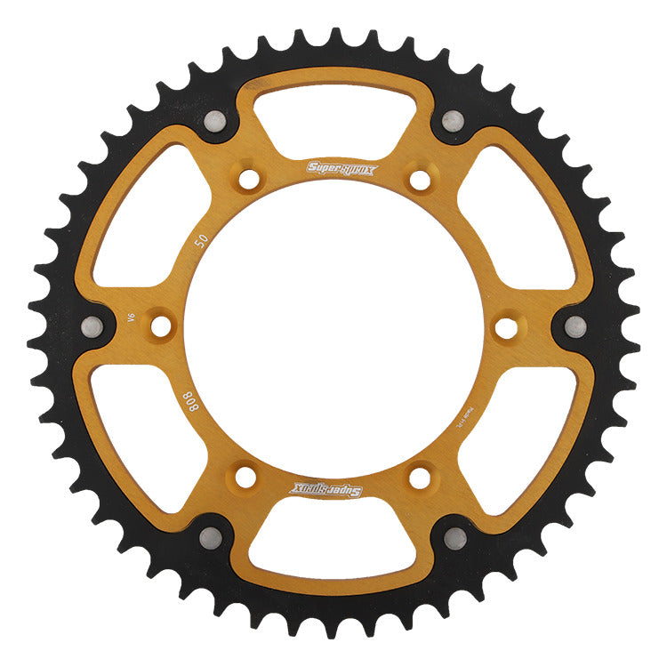 Rear sprocket 808 50T Stealth (steel-aluminum) Suzuki RM, RM-Z (JTR808.50) gold
