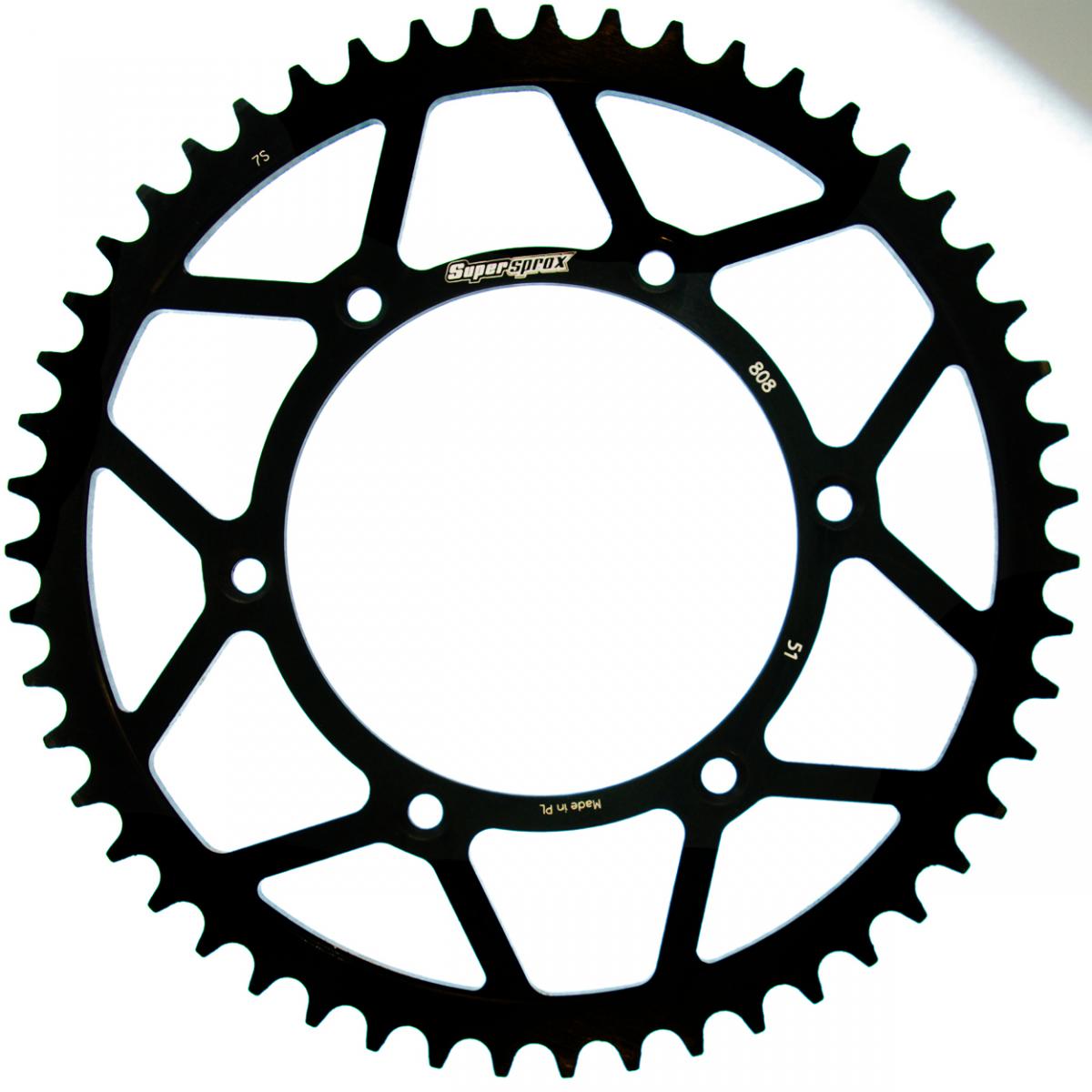 Rear sprocket 808 51T Suzuki RM, RM-Z (JTR808.51) black, steel