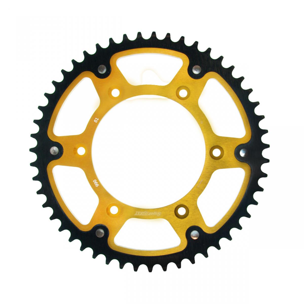 Rear sprocket 899 51T Stealth (steel-aluminum) KTM SX, EXC (JTR897.51) gold