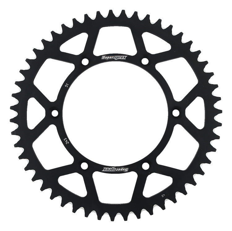 Rear sprocket aluminum 7075-T6 (ergal) 270 51T Yamaha YZ, YZ-F 1999-2018 (JTR251.51) (JTR245/2.51) black