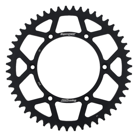 Rear sprocket aluminum 7075-T6 (ergal) 270 51T Yamaha YZ, YZ-F 1999-2018 (JTR251.51) (JTR245/2.51) black