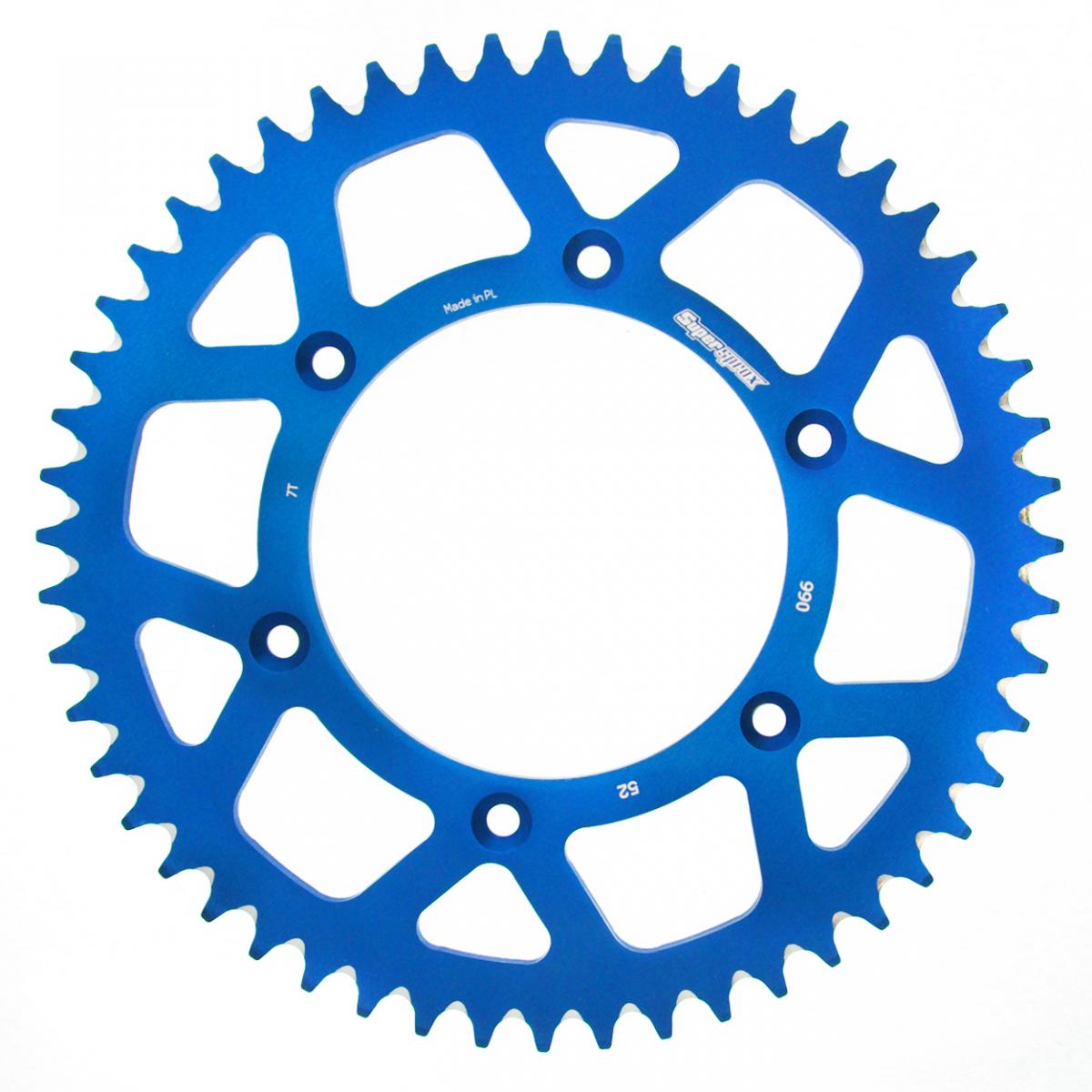 Rear sprocket aluminum 7075-T6 (ergal) 899 52T KTM SX, EXC (JTR897.52) blue