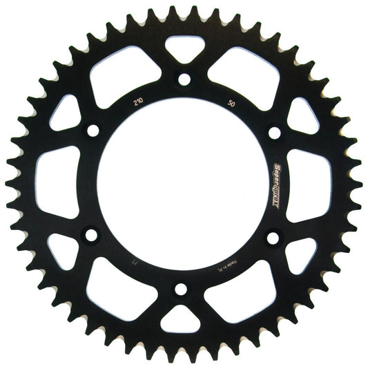 Rear sprocket aluminum 7075-T6 (ergal) 289 50T Honda CR, CRF, XR 1983-2016 (JTR210.50) black
